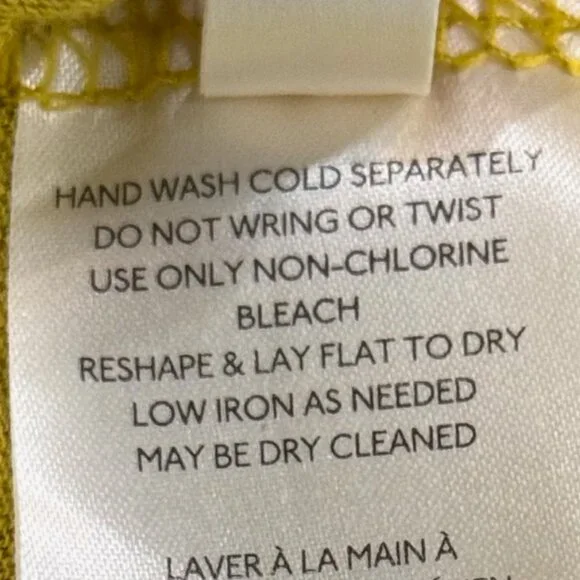 🆕Free People Sunsetter Linen Blend Top Color Golden Meadow  Sz L - Picture 13 of 15